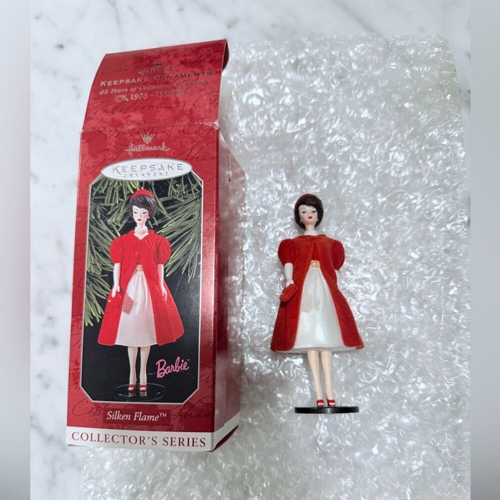 1998 Hallmark Keepsake Barbie Silken Flame Ornament Vintage Collector Series - Picture 2 of 6